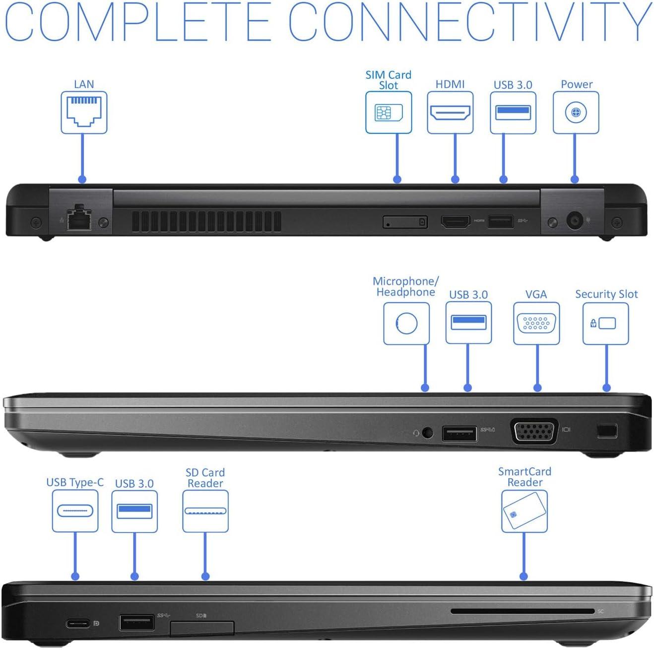 Dell Latitude 5490 Laptop 14in Core i5 8350U 8GB DDR4 256GB NVMe PCIe M.2 SSD HDMI Webcam Wind10 Pro (Renewed)